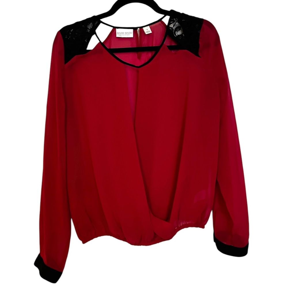 Sheer red shirt